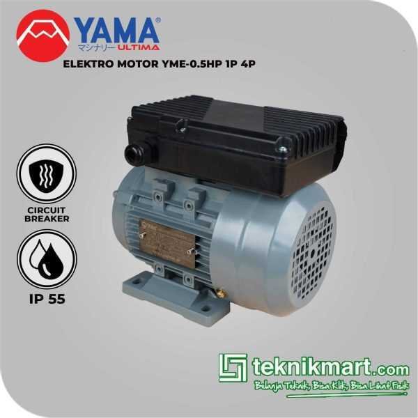 YAMA ELECTRO MOTOR 1/2HP 1P 4P (0,37KW) C/W CIRCUIT BREAKER