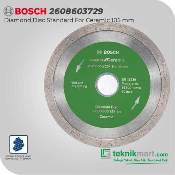 BOSCH DIAMOND CUTTING DISC STANDARD FOR STONE 105X20/16X1.9X7MM