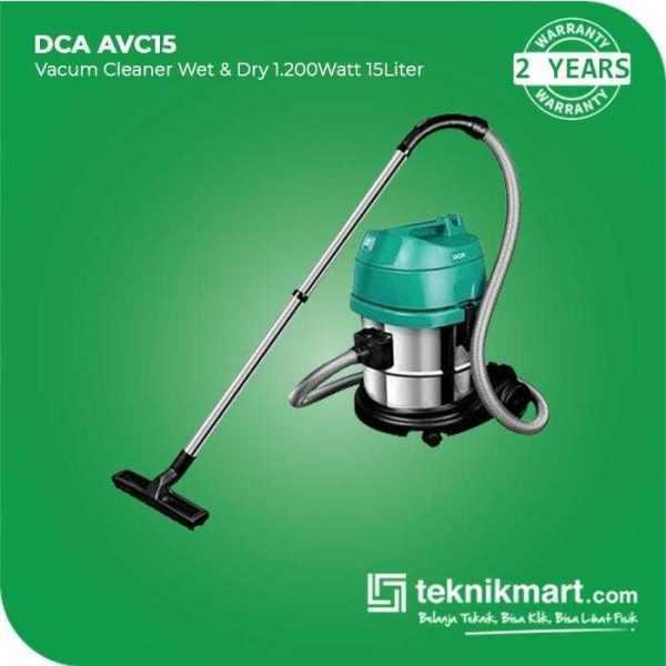 DCA AVC15 VACUUM CLEANER WET & DRY 1200WATT 15 L (STAINLESS STEEL)