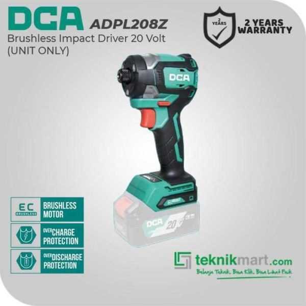 DCA ADPL208Z BRUSHLESS IMPACT DRIVER 20VOLT (UNIT ONLY)
