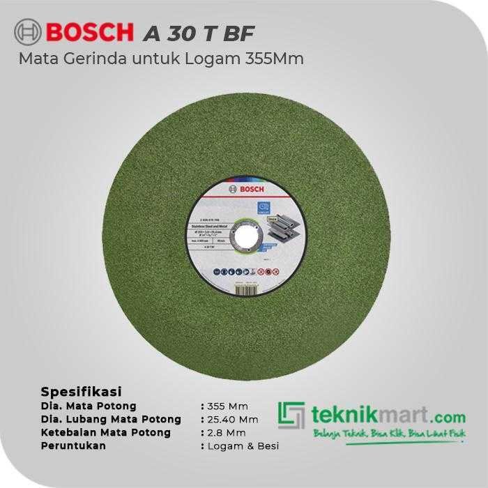 BOSCH A 30 T BF METAL CUTTING WHEEL 355X2.8X25.4MM (GREEN) - Image 2