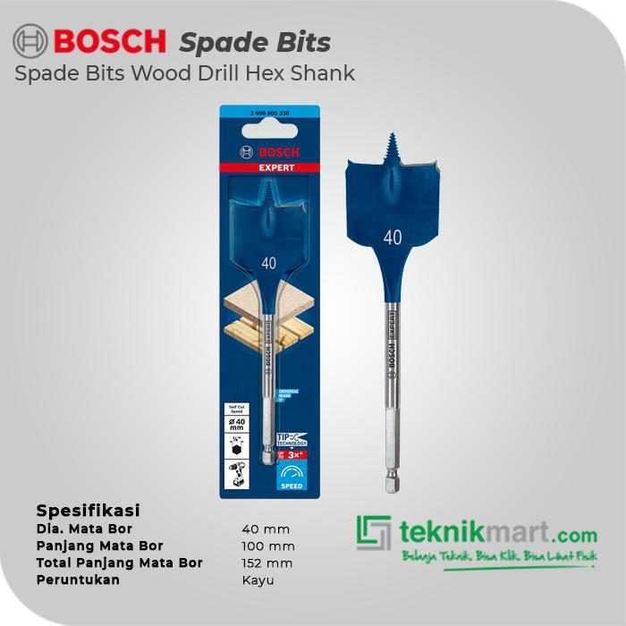 BOSCH SPADE BITS (SELF CUT SPEED) WOOD DRILL BITS 40X152MM HEX SHANK - Image 3