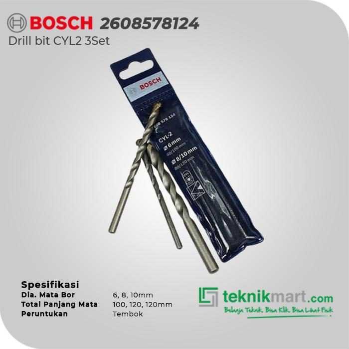 BOSCH CYL-2 MASONRY DRILL BITS (6,8,10 MM) - Image 2