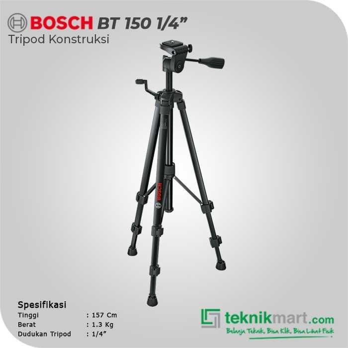 BOSCH BT 150 BUILDING TRIPOD PROFESSIONAL DRAT 1/4 FOR GLM 400, GLM 50-23 G, GLM 50-27 CG, GLM 100-25 C, GLM 150 C, GLL 30 G, GLL 2-15 G - Image 2