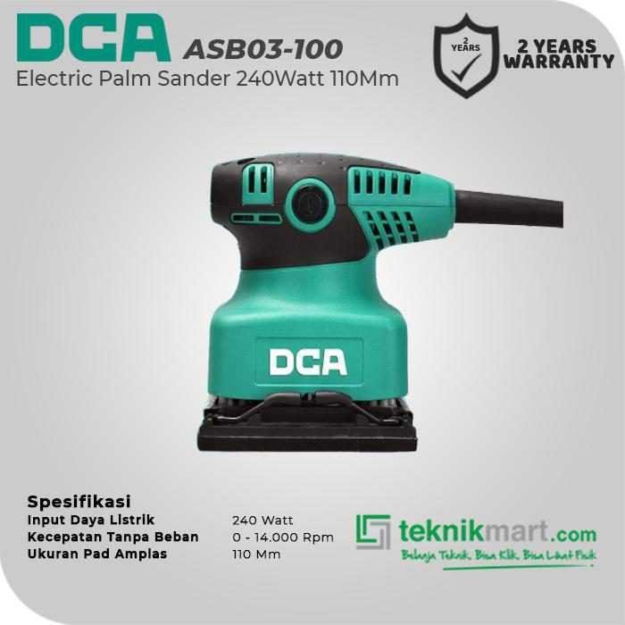 DCA ASB03-100S ORBITAL SANDER 240WATT 110X100MM - Image 2