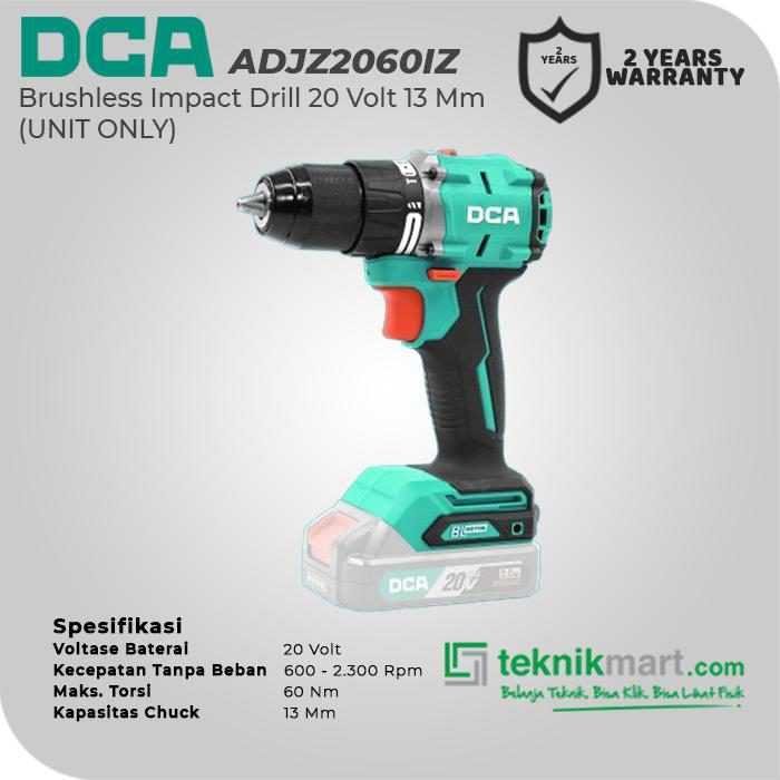 DCA ADJZ2060IZ BRUSHLESS IMPACT DRILL 20VOLT 13MM (UNIT ONLY) - Image 2