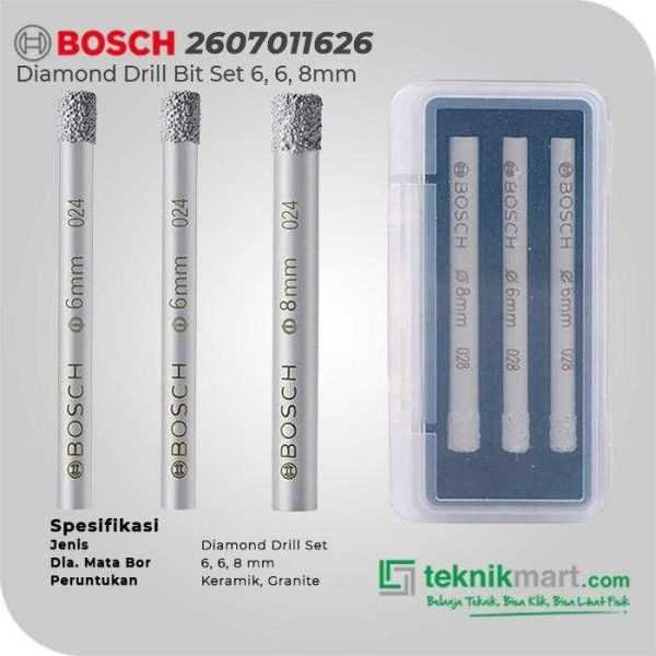 BOSCH DIAMOND DRILL BIT SET 6/6/8 MM