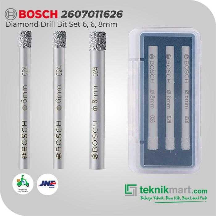 BOSCH DIAMOND DRILL BIT SET 6/6/8 MM - Image 2