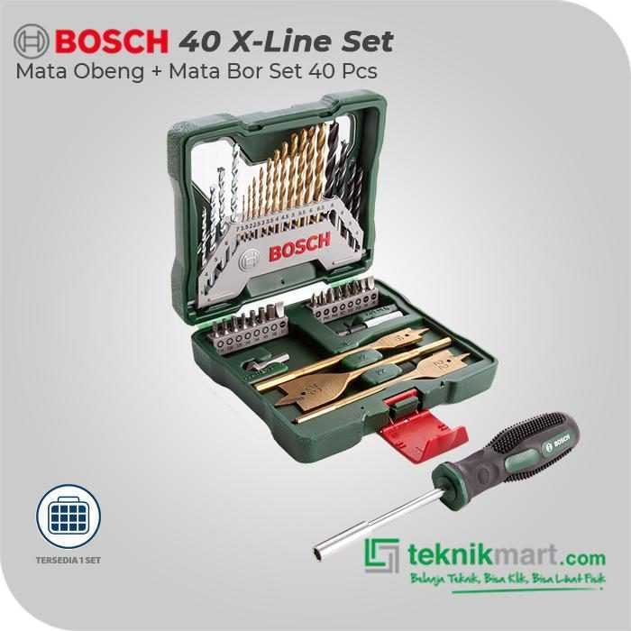 BOSCH 40 PCS TITANIUM X-LINE SET + HAND SCREWDRIVER