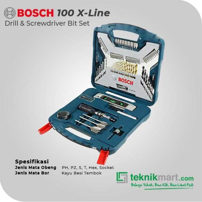 BOSCH 100 X-LINE DRILL & SCREWDRIVER BIT MIXED SET - Image 2