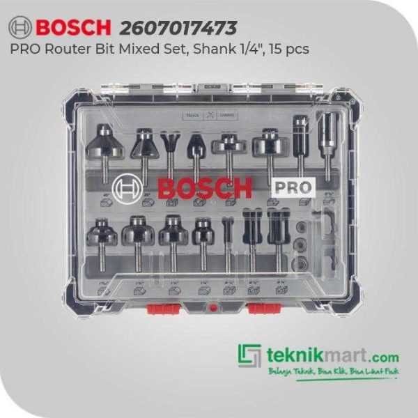 BOSCH 15-PIECE SET ROUTER BIT SET (FOR WOOD FOR ROUTER WITH 1/4" SHANK)