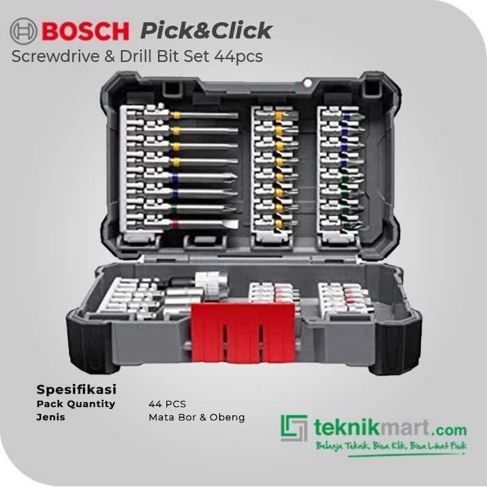 BOSCH 44 PCS PICK&CLICK EXTRA HARD DRILL AND DRIVE MIXED SET - Image 2