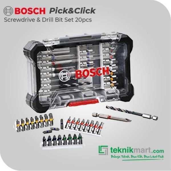 BOSCH 20 PCS PICK&CLICK EXTRA HARD DRILL AND DRIVE MIXED SET