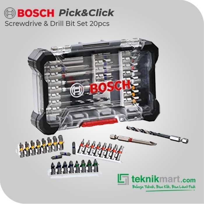BOSCH 20 PCS PICK&CLICK EXTRA HARD DRILL AND DRIVE MIXED SET