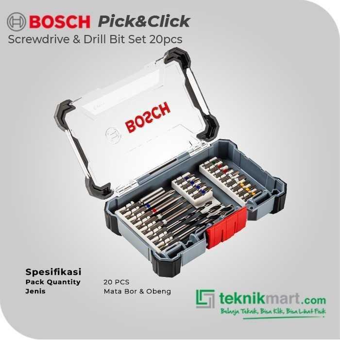 BOSCH 20 PCS PICK&CLICK EXTRA HARD DRILL AND DRIVE MIXED SET - Image 2