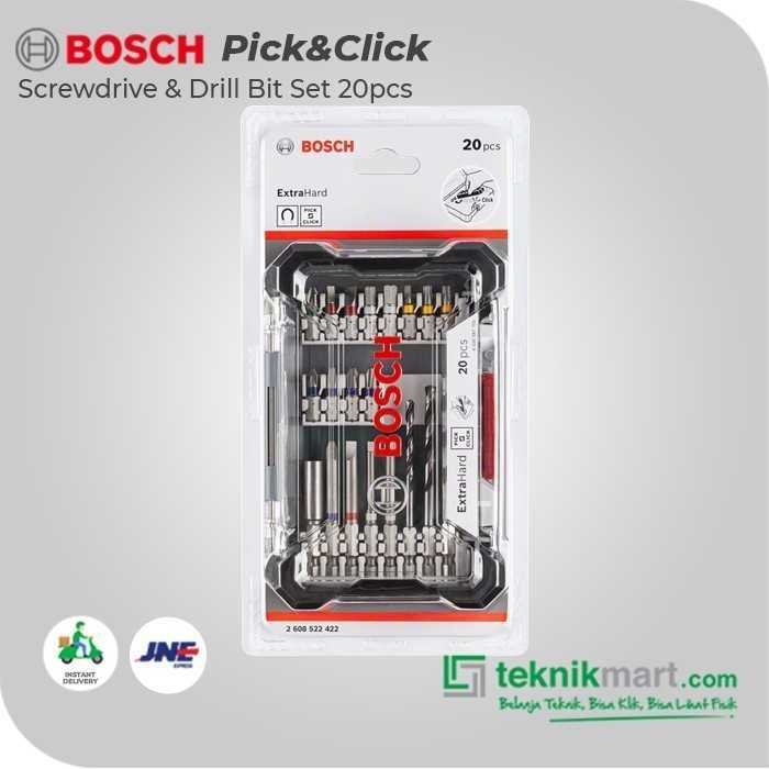 BOSCH 20 PCS PICK&CLICK EXTRA HARD DRILL AND DRIVE MIXED SET - Image 3