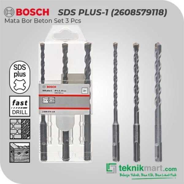 BOSCH SDS PLUS-1 HAMMER DRILL BIT SET 3PCS (6,8,10MM)
