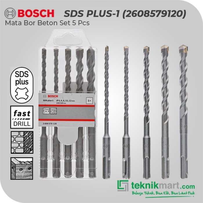 BOSCH SDS PLUS-1 HAMMER DRILL BIT SET 5PCS (6,6,8,10,12MM)