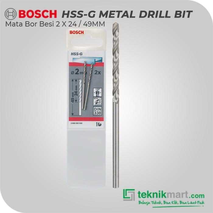 BOSCH HSS-G METAL DRILL BITS 2 X 24 / 49 MM (2PCS)