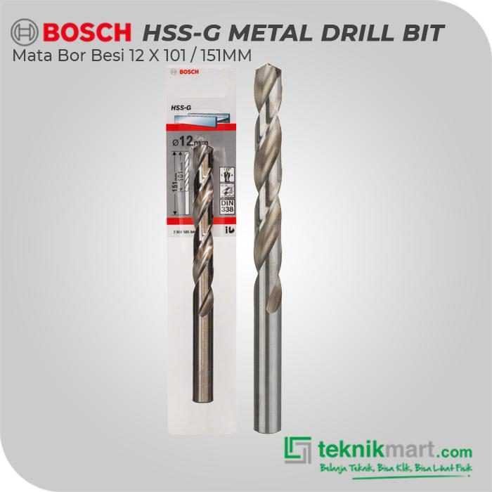 BOSCH HSS-G METAL DRILL BIT 12 X 101 / 151 MM