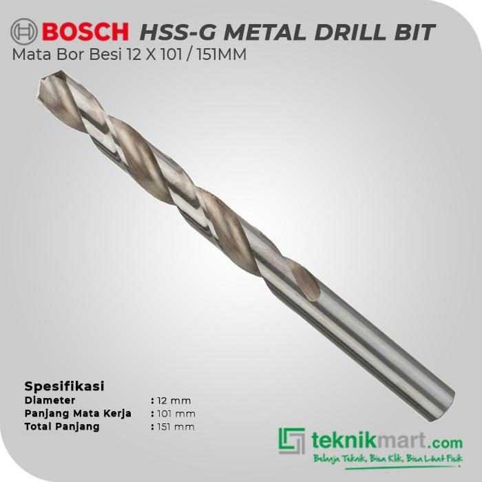 BOSCH HSS-G METAL DRILL BIT 12 X 101 / 151 MM - Image 2
