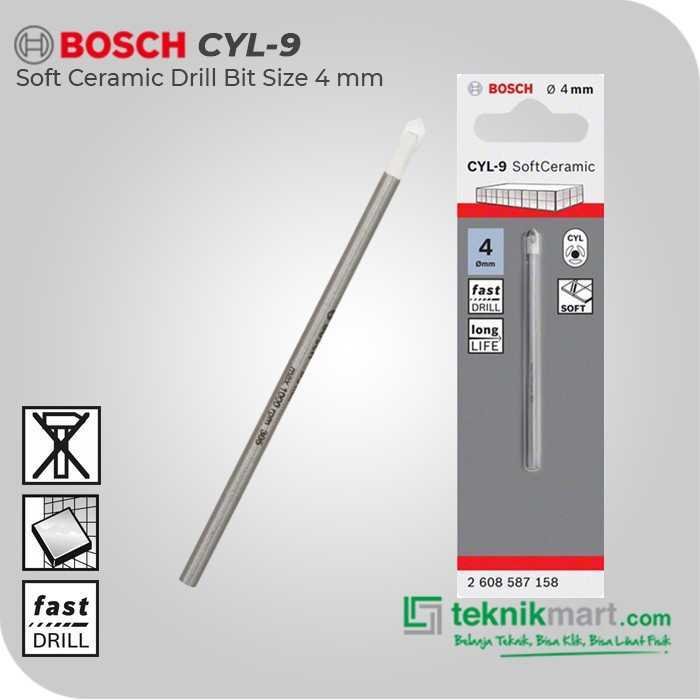 BOSCH CYL-9 SOFT CERAMIC TILE DRILL BIT 4X70MM