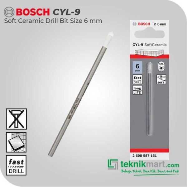 BOSCH CYL-9 SOFT CERAMIC TILE DRILL BIT 6X80MM