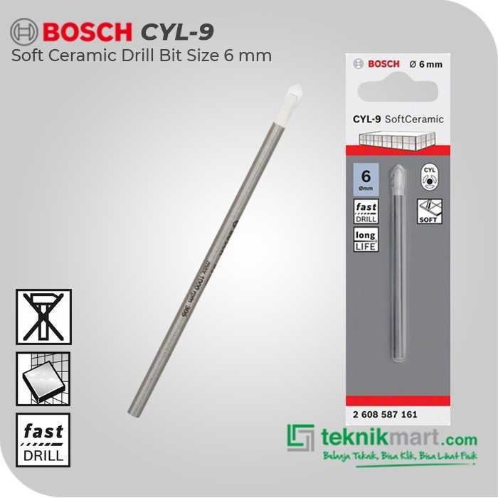 BOSCH CYL-9 SOFT CERAMIC TILE DRILL BIT 6X80MM