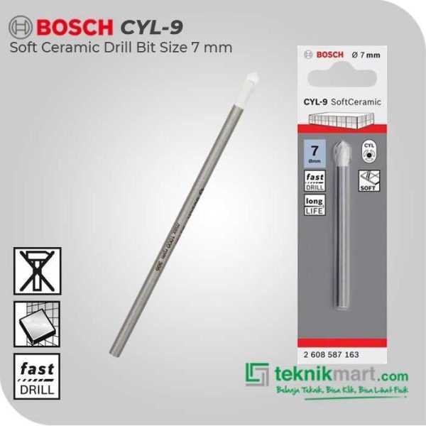 BOSCH CYL-9 SOFT CERAMIC TILE DRILL BIT 7X80MM