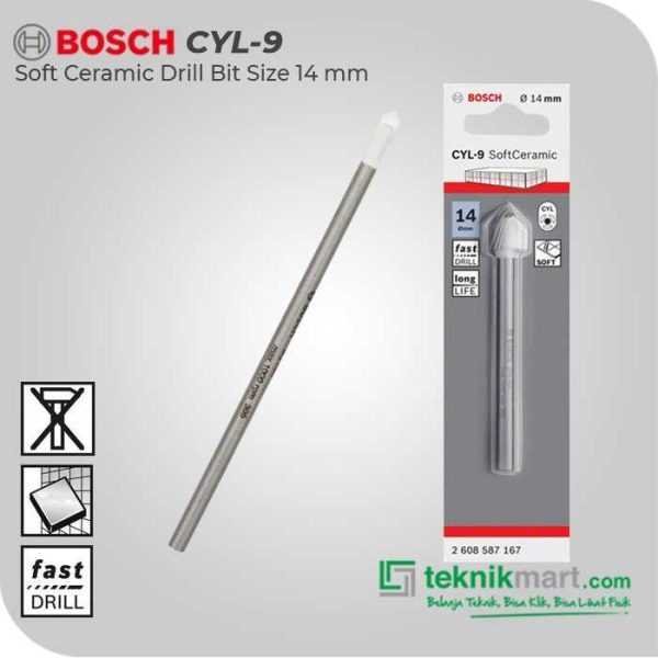 BOSCH CYL-9 SOFT CERAMIC TILE DRILL BIT 14X90MM
