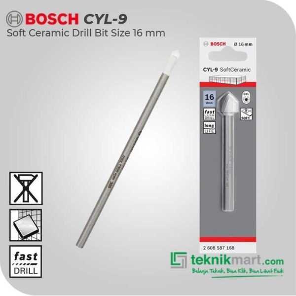 BOSCH CYL-9 SOFT CERAMIC TILE DRILL BIT 16X90MM