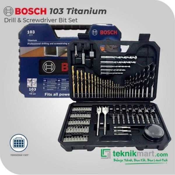 BOSCH 103 PCS TITANIUM DRILLING AND SCREWDRIVER BIT SET