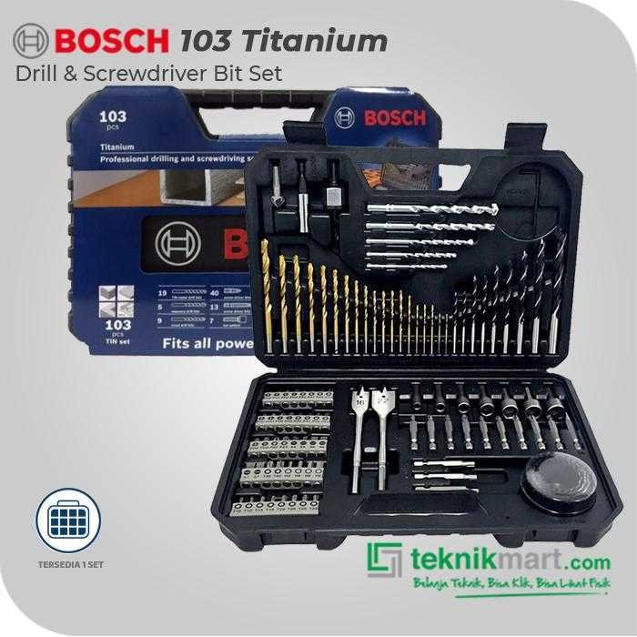 BOSCH 103 PCS TITANIUM DRILLING AND SCREWDRIVER BIT SET