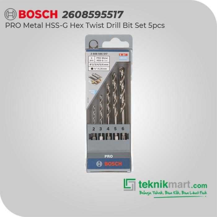 BOSCH HSS-G METAL DRILL BITS 5PCS SET (2,3,4,5,6MM)