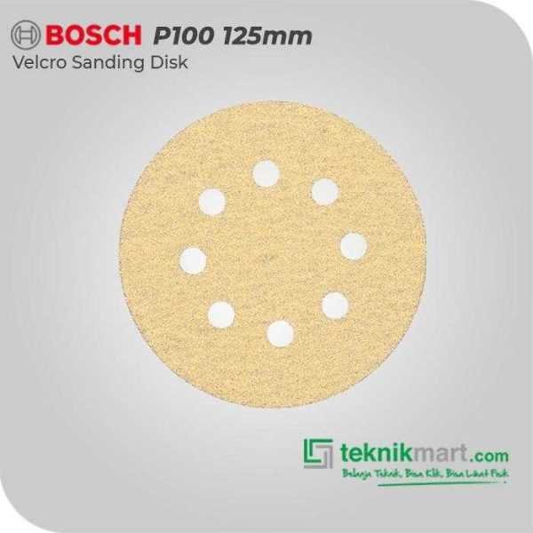 BOSCH P100 VELCRO SANDING DISC 8 HOLES 125MM