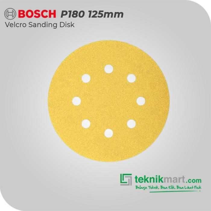 BOSCH P180 VELCRO SANDING DISC 8 HOLES 125MM