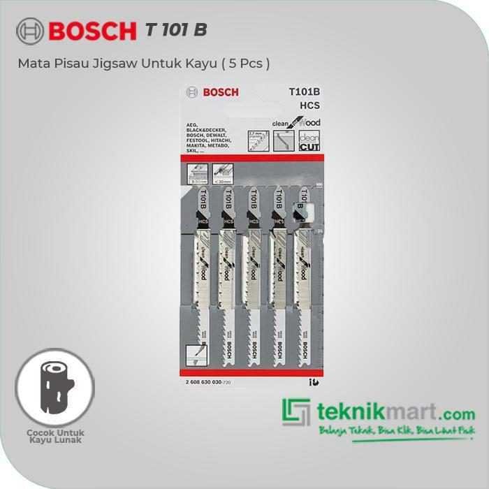 BOSCH T 101 B JIGSAW BLADE CLEAN FOR SOFT WOOD 100MM (5 PCS)