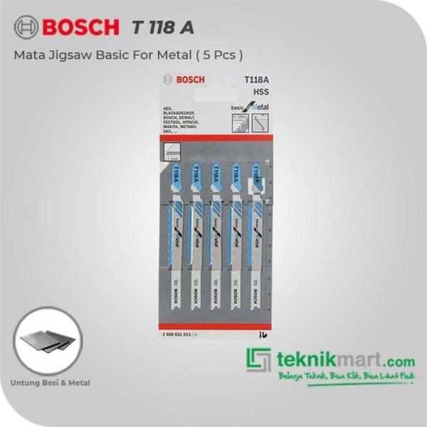 BOSCH T 118 A JIGSAW BLADE BASIC FOR METAL 82MM (5 PCS)