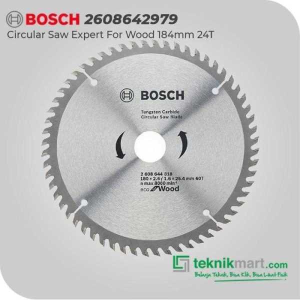 BOSCH CIRCULAR SAW BLADES EXPERT FOR WOOD 184X20/16X2.0/1.4MM 24T
