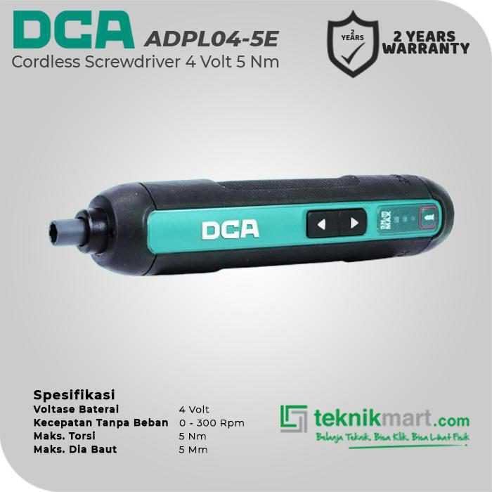 DCA ADPL04-5E CORDLESS SCREWDRIVER 4VOLT 5NM - Image 2