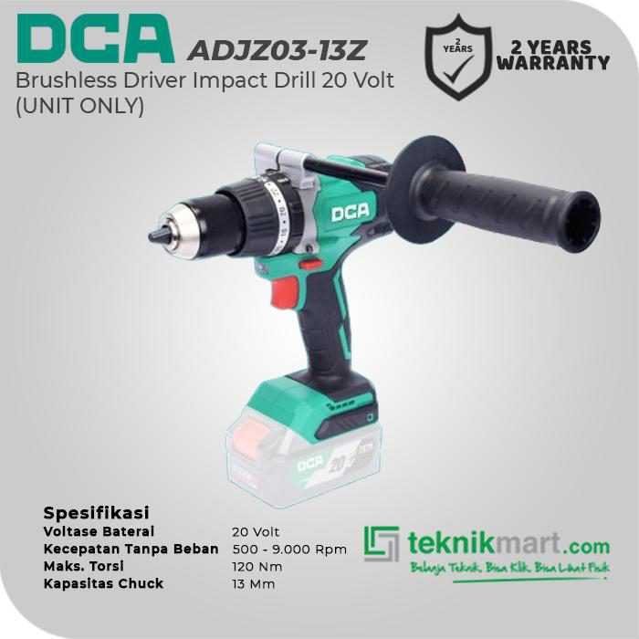 DCA ADJZ03-13Z BRUSHLESS DRIVER IMPACT DRILL 20VOLT 13 MM (UNIT ONLY) - Image 3