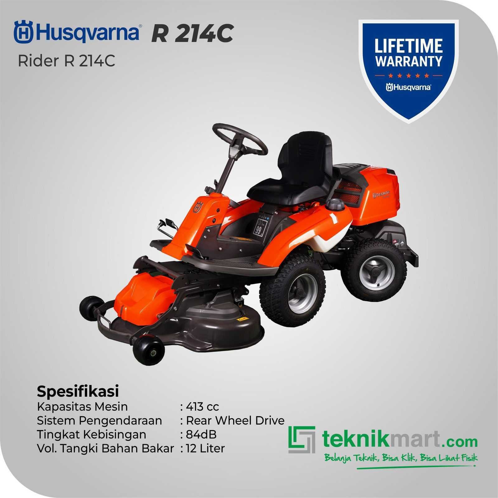 HUSQVARNA R214C RIDER - RIDE ON LAWNMOWER - Image 5