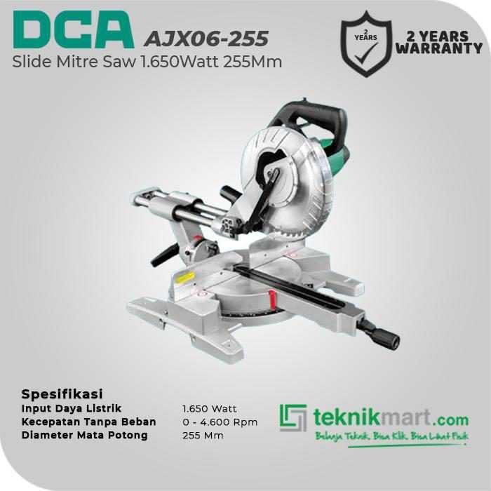 DCA AJX06-255 SLIDING COMPOUND MITRE SAW 1650WATT 255MM (DOUBLE BEVEL) - Image 2