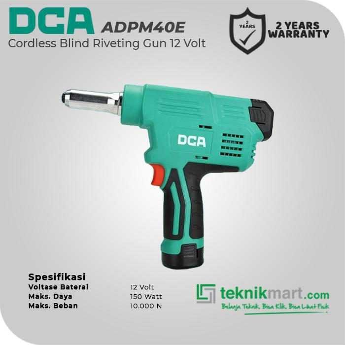 DCA ADPM40E CORDLESS BLIND RIVETING GUN 12VOLT (2X BATT, 1X CHARGER, CASE) - Image 2