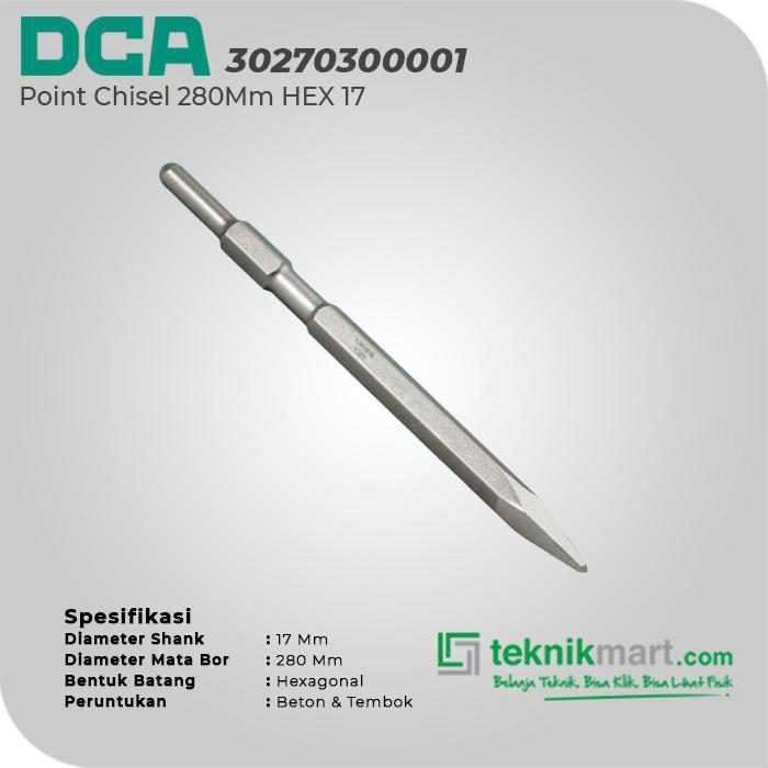 DCA 30270300001 POINT CHISEL HEX 17X280 MM - Image 2