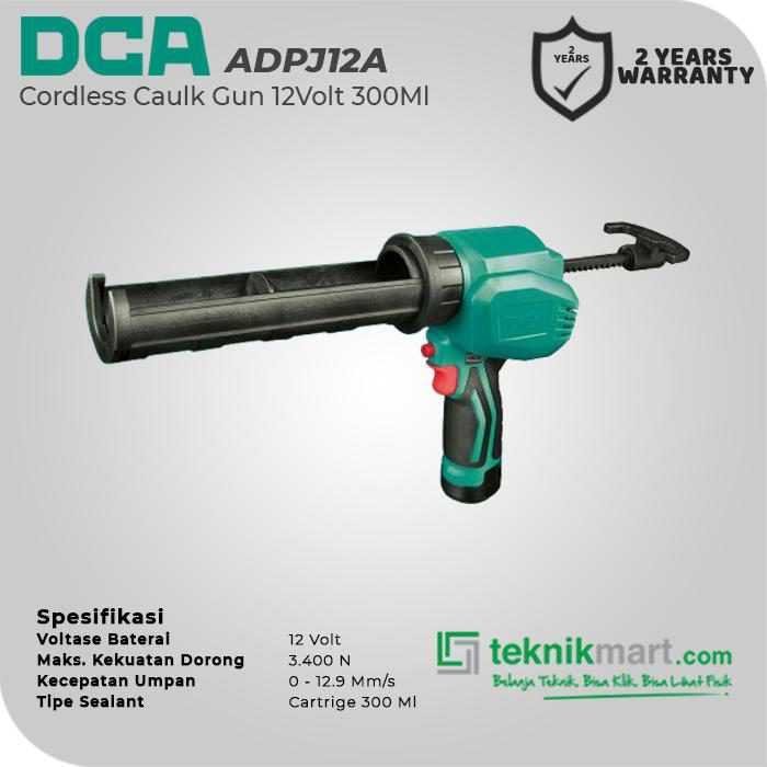 DCA ADPJ12EK CORDLESS CAULK GUN 12VOLT 300ML (2X BATT 2.0AH, 1X CHARGER) - Image 2