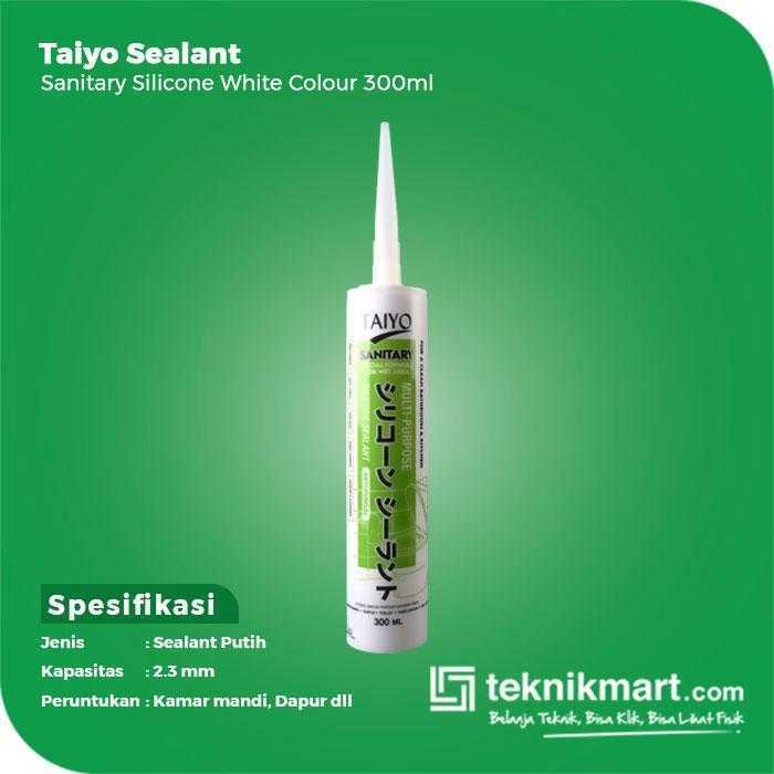 TAIYO SANITARY SILICONE SEALANT (MULTI PURPOSE) WHITE COLOUR 300ML - Image 2