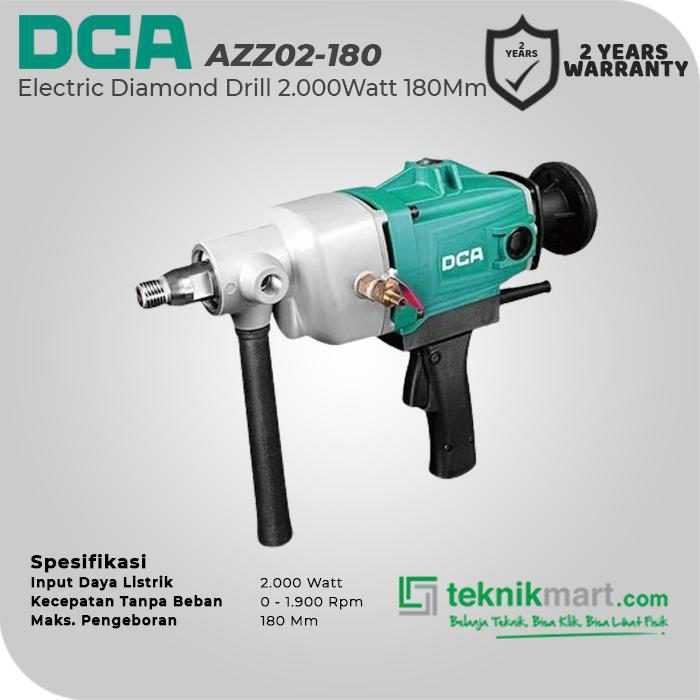 DCA AZZ02-180 DIAMOND DRILL WITH WATER SOURCE 2000WATT 180MM - Image 2