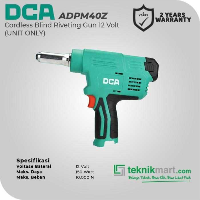 DCA ADPM40Z CORDLESS BLIND RIVETING GUN 12VOLT (UNIT ONLY) - Image 2
