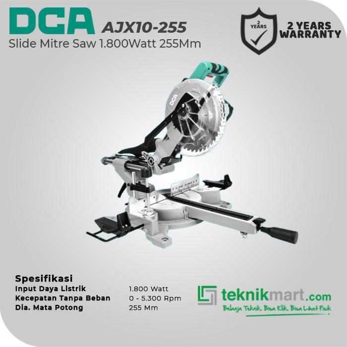 DCA AJX10-255 SLIDE COMPOUND MITRE SAW 1800WATT 255MM (DOUBLE BEVEL) - Image 2